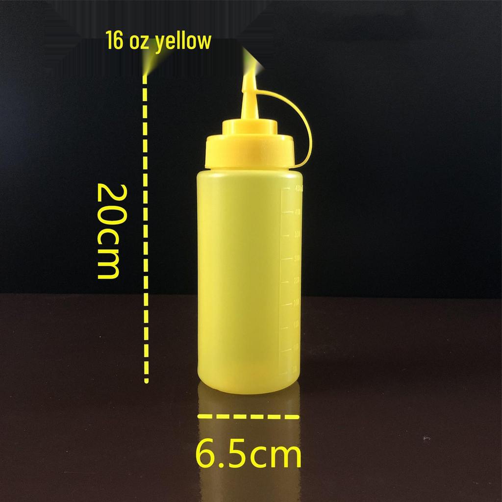 Food Grade PE Squeeze Bottle for Seasoning, Honey, or Ketchup - Pointed Mouth for Easy Use