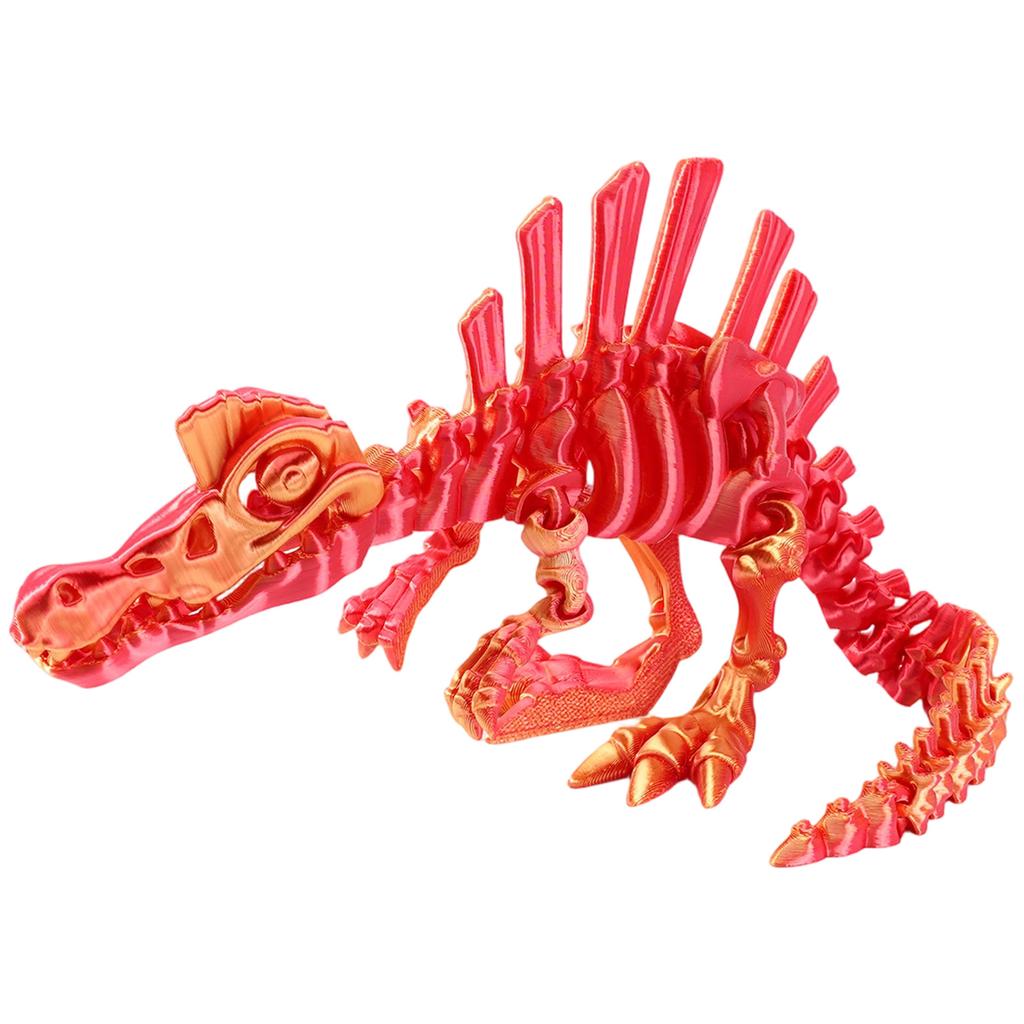 3D Printed Spinosaurus Dinosaur Skeleton Model Educational Puzzle Toy for Assembly and Display Suitable for Science and Learning Projects