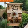 2D Flat, 2D Flat Printing Garden Flag 1pc, Welcome To Our Porch Durable Single-Sided Print Yard Flag, Garden & Home Holiday Decoration, 29.97x44.96 Cm