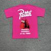 Amerikanische grenzüberschreitende trendige Marke PATTA Designgefühl Buchstabendruck Kurzarm-T-Shirt Herren- und Damen-Trendmarke Vielseitiges lockeres Oberteil