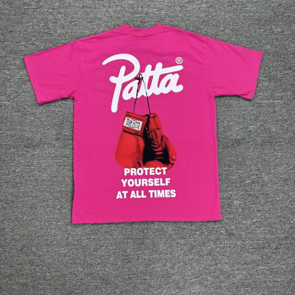 Amerikanische grenzüberschreitende trendige Marke PATTA Designgefühl Buchstabendruck Kurzarm-T-Shirt Herren- und Damen-Trendmarke Vielseitiges lockeres Oberteil