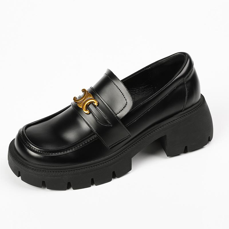 

Туфли на плоской подошве из натуральной кожи Yuexinwang для женщин Huizhou, женские туфли из той же кожи, виноградные, осенне-зимние, новые универсальные черные женские мокасины 34