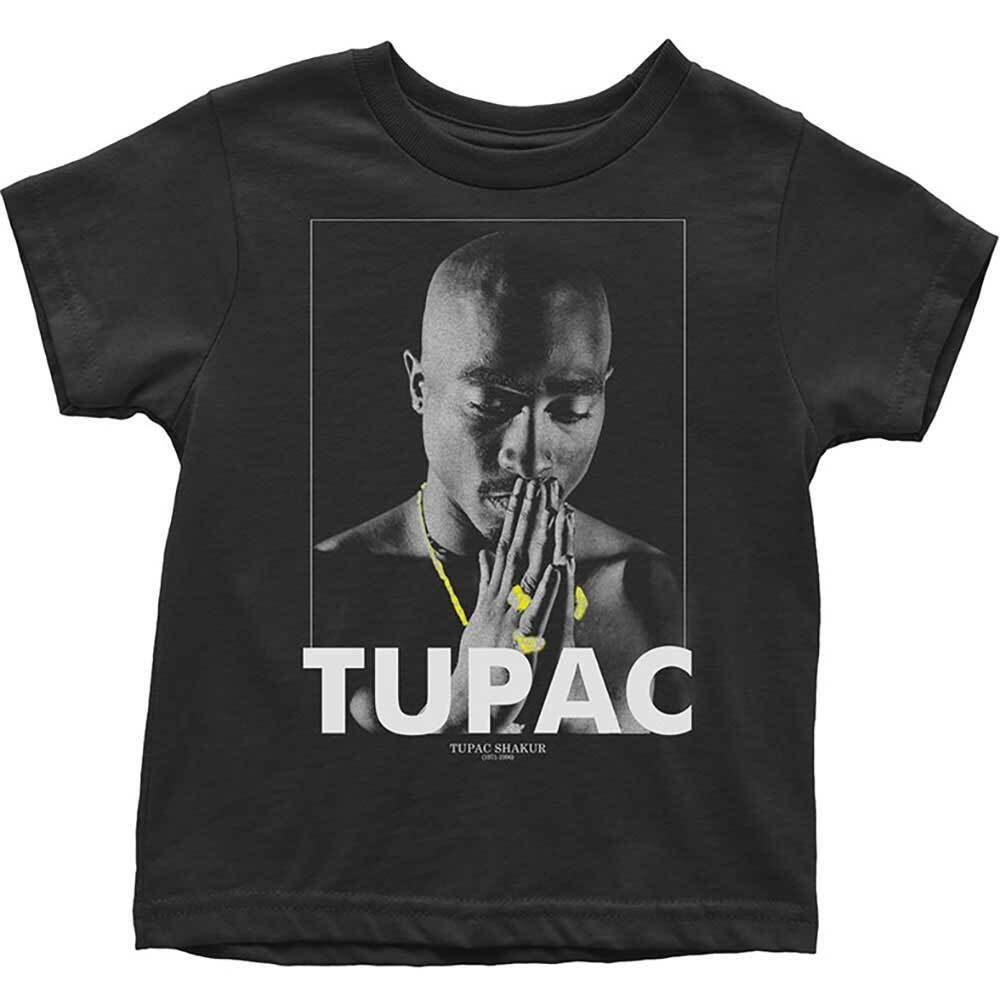 Women's Cotton Crew Neck Tupac Kids Toddler T-Shirt: Praying