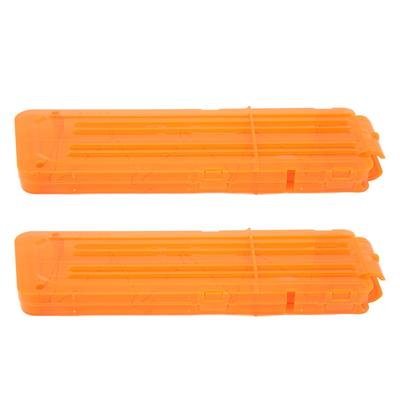 2 PCS Soft Magazine 15Dart Clips for Soft Shooting Toy Cartridge Clip Plastic Toy Accessories Orange