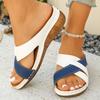 2026 Women'S Open Toe Slip Sandals With Cutouts Fashionable And Casual With Exposed Heels And Contrasting Womens Sandalias