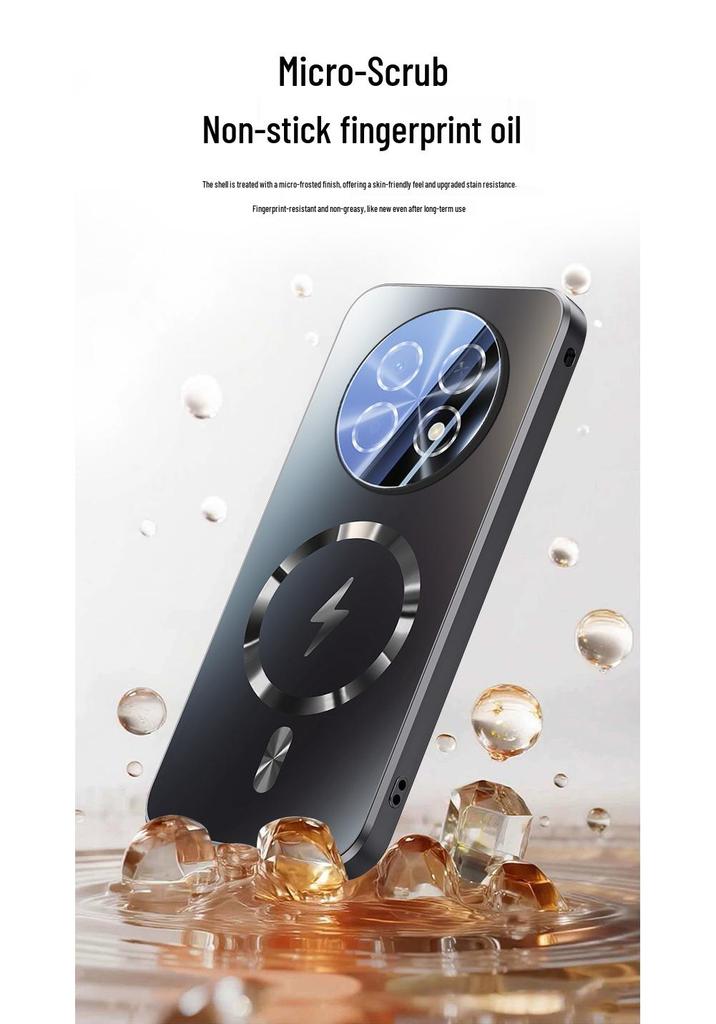 Huawei Enjoy 90 Plus Magnetic Frosted Case with Lens Film, Anti-Fall.