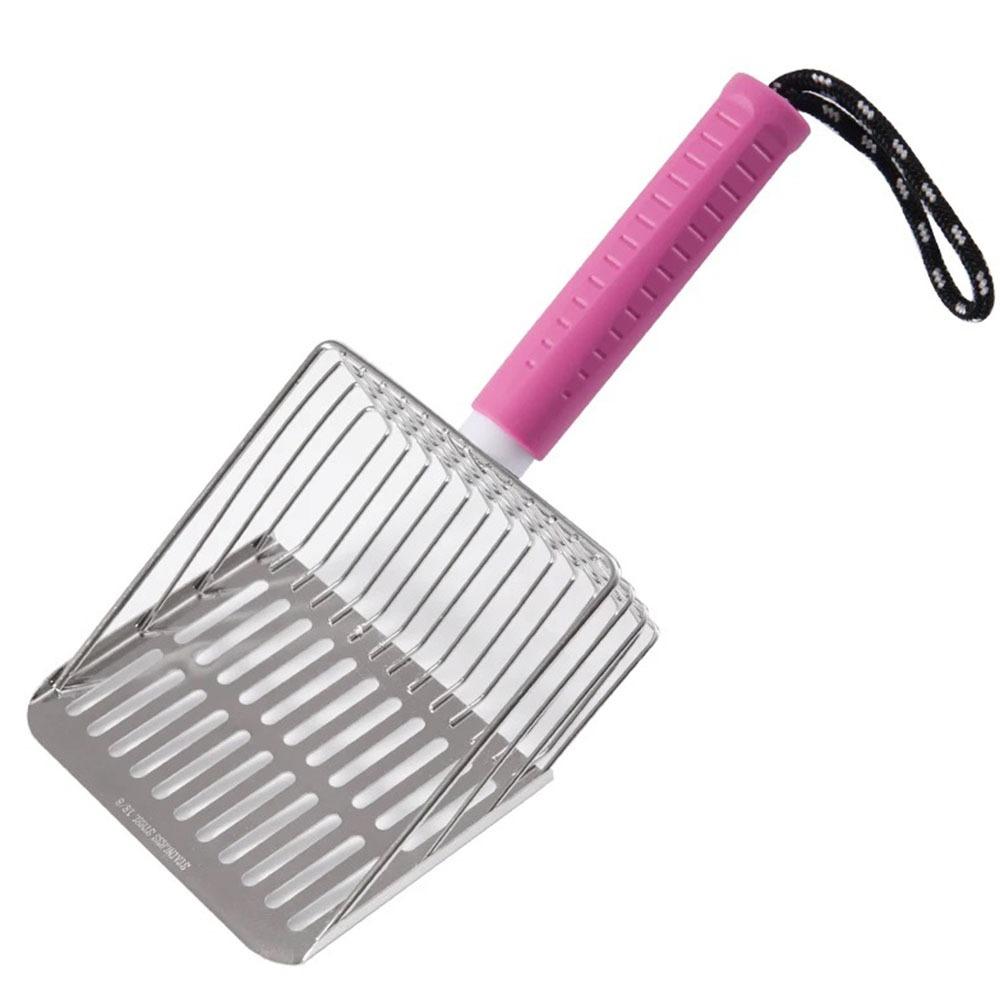 Hanging Design Cat Litter Shovel Stainless Steel Pet Feces Cleaner Pet Cleaner Scoop  Poop Lifter