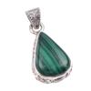 Natural Malachite Gemstone Handmade 925 Solid Sterling Silver Pendant 1.5'' B6I43