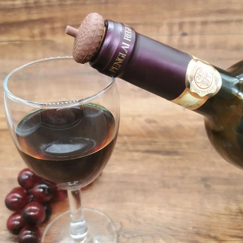 Wine Cork Drinkware Home Silicone Plug Bar Accessories Pinecone  Household Red Wine Hat Chestnut Shape Silica Gel Barware