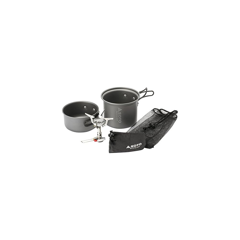 Soto Amicus Cooker Combo SOD-320CC Portable Cooking Set with Grill and Pot