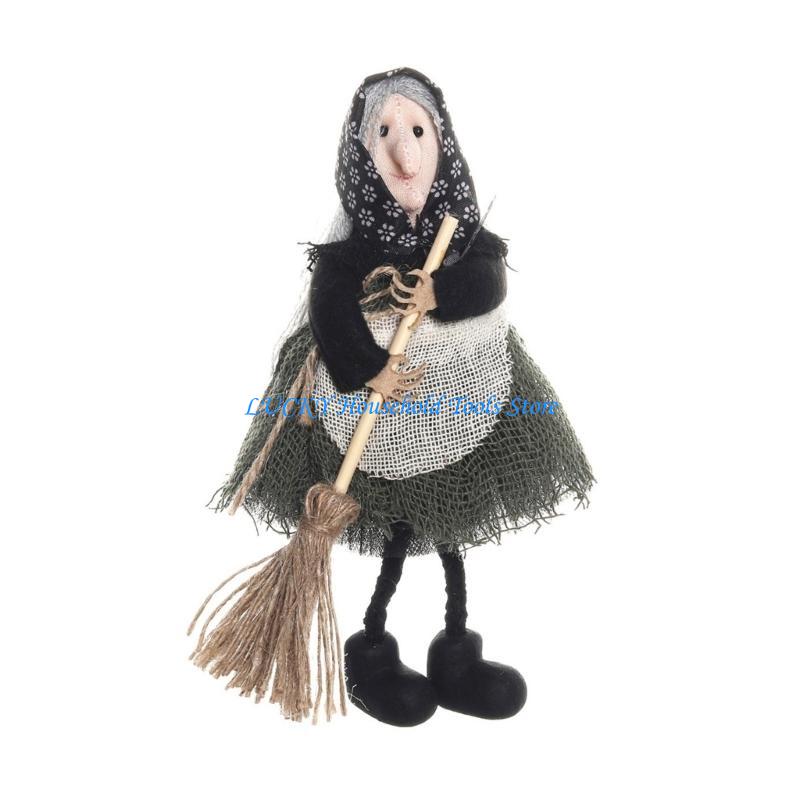 J0MC Bewitching Witch Hanging Pendant Ornament for Restaurant Festives Indoor Outdoor Decorate Props Halloween Accessory