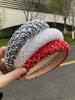 New Sponge Headband, Simple and Elegant Wide-Brimmed Headband, Fashionable Hand-Sewn Headband, Rhinestone Hair Accessory