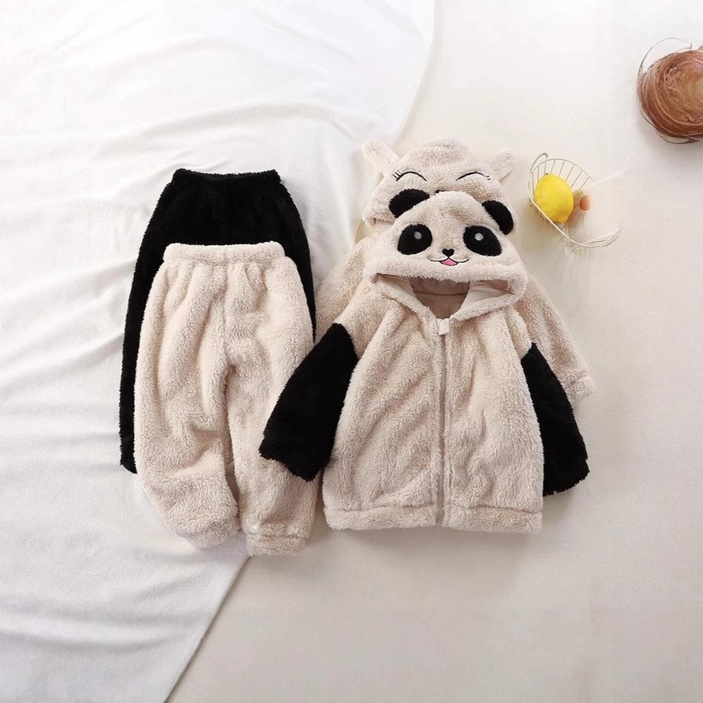 Conjunto de Pijama y Ropa de Descanso para Bebé y Niño Pequeño de Punto de Lana Lindo