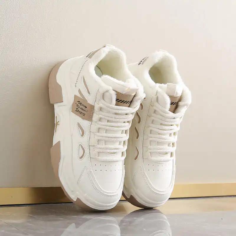 Flat-heeled Fluff Woman Flat Boots Tennis Women's Blue Sports Shoes Latest Sneakers 2025new High End From Famous Brands