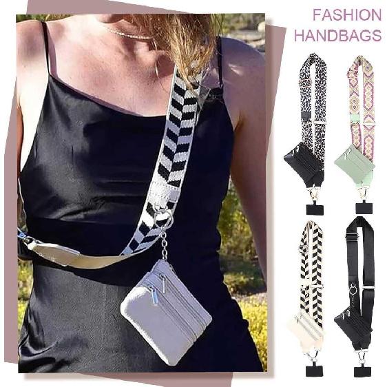 Phone Strap with Zippered Pouch, Waterproof Nylon CutePhone Lanyard Crossbody Wrist Strap, Suitable for Mobile Phone Wallet Black