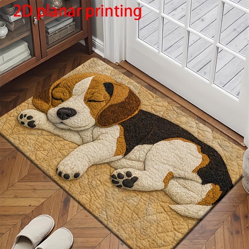 VIKAMA 3D Stereo Beagle Mat Lovely Non-Slip Indoor Outdoor Entrance Doormat Bedroom Living Room Carpet Home Decoration