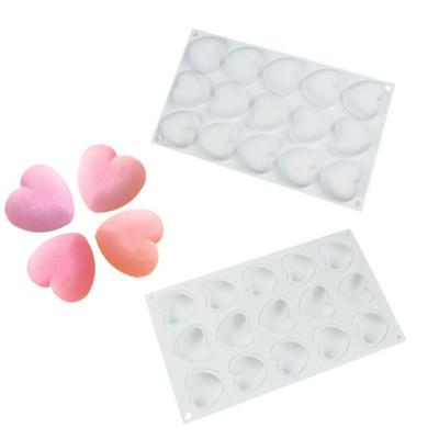 15 liebe Kuchen Form Weiß Silikon Schokolade Mousse Form Valentinstag Drei-dimensional 3D Herz Backen