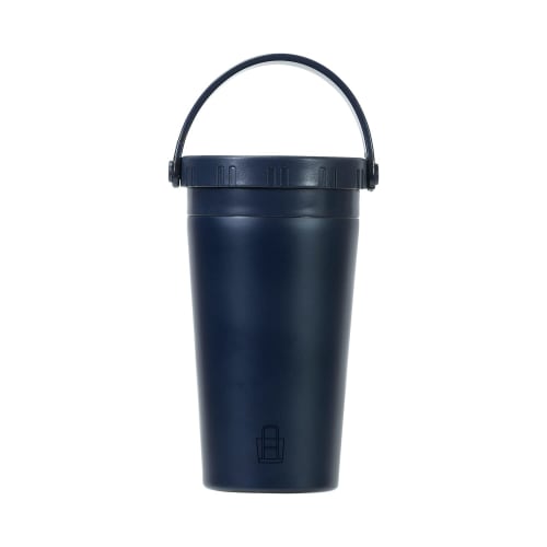 Pearl Metal Tumbler, Mug, Bottle, Cup, 400ml, with Lid and Handle, Vacuum Insulated, Keeps Hot or Cold, Perfect for Drip Coffee, Wide Mouth, Navy Blue