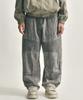 Deulouem Dirty Washed Biker Wide Pants (Dirty White)