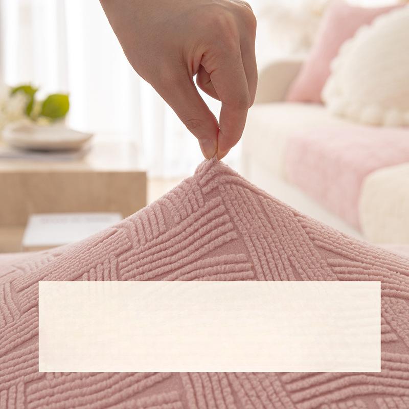 Stretch Pinstripe Suede Sofa Cover Non-Slip Simple Modern Sofa Cover All-Inclusive Universal Cover