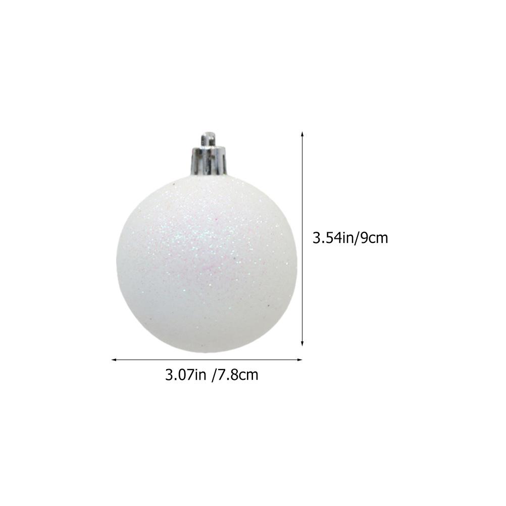 6Pcs Ball Christmas Ornaments Decorative Hanging Xmas Decorations for Tree Party Events Reusable Weather Resistant Lightweight