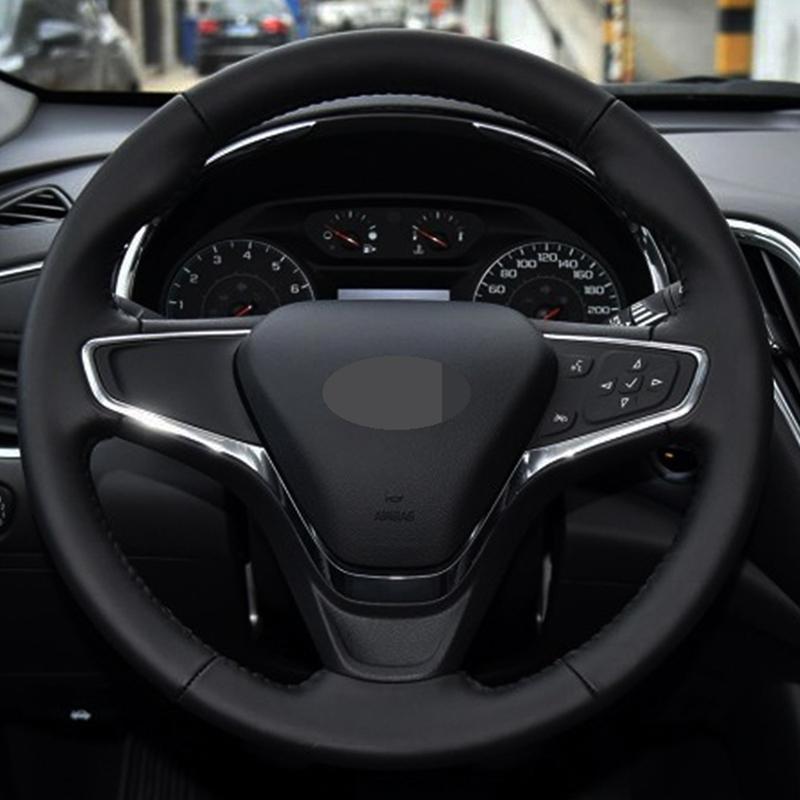 Car Steering Wheel Cover For Chevrolet Malibu Equinox 2018- Opel Ampera-e 2016- Hand stitch Microfiber leather