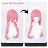 Anime Suzuki Miyu Cosplay Wig 70cm Long Braided Pink Wig Heat Resistant Synthetic Wigs for Halloween Party Costume Anime Wig