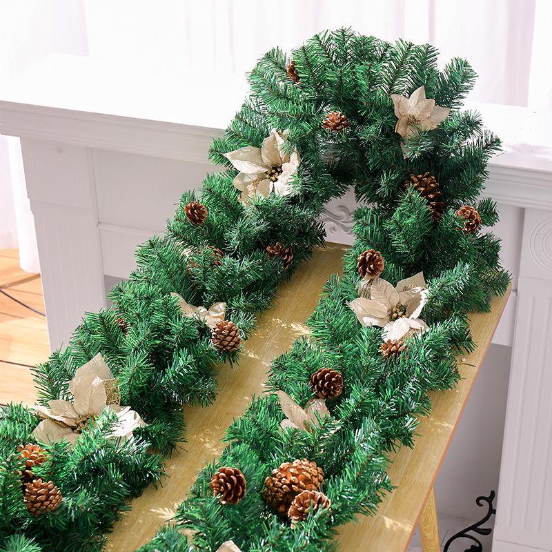 2025 Christmas Encrypted Rattan Wreath Hanging Ornaments for Door & Wall with Snow Scene Decor