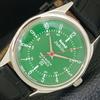 HAND-WINDING VINTAGE HMT JUBILEE INDIAN MENS GREEN COLOR DIAL WATCH A700120-5 R201-a700120