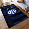 "Tappeto Logo Inter Milan con Motivo Legno Blu e Stelle Dorate" Adatto per l'uso come antiscivolo per soggiorni, camere da letto, divani