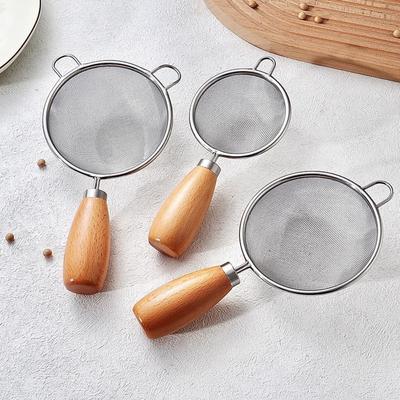 304 Stainless Steel Fine Mesh Strainer Fine Mesh Multi-function Colander Sieve Small Flour Sifter Oil Strainer