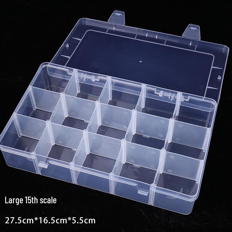 Plastová krabička na šperky s odnímatelným víkem na náušnice, náramky a náhrdelníky