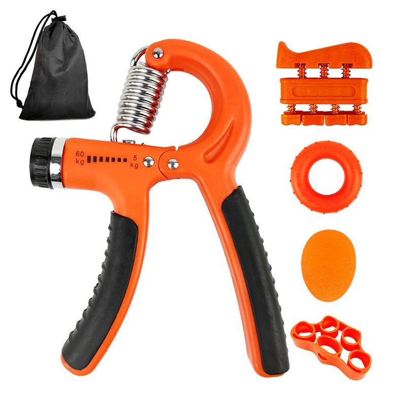 5-Piece Adjustable Resistance Hand Grip Set Color Box Packaged Adult Children Hand Strength Training Set Silicone Grip Balls