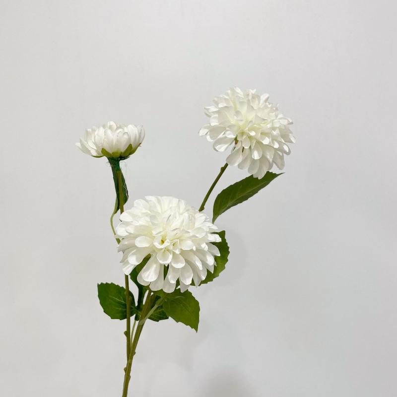 

76cm Long-stemmed Artificial Dahlia Silk Flower Like Real Fake Flower For Home Floral Arrangements Wedding Photography Decors белый