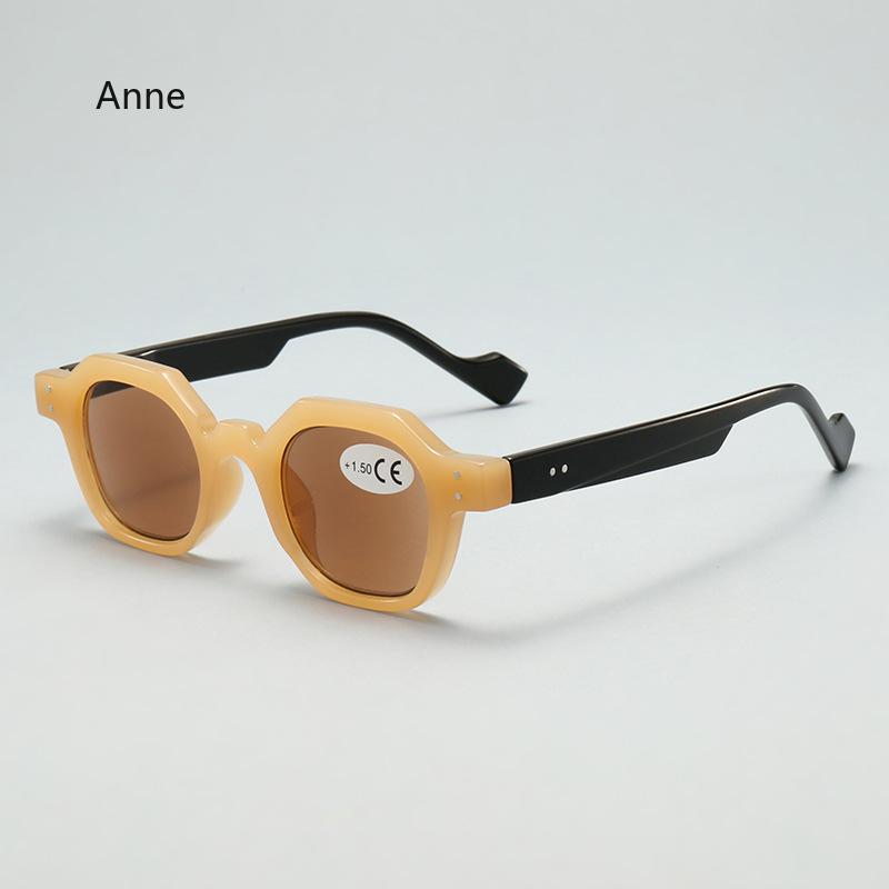 Women Square Frame Reading Glasses Hawksbill Legs Presbyopia Sunglasses Classic Anti Blue Light Eyewear +1.0+2.0+3.0+4.0