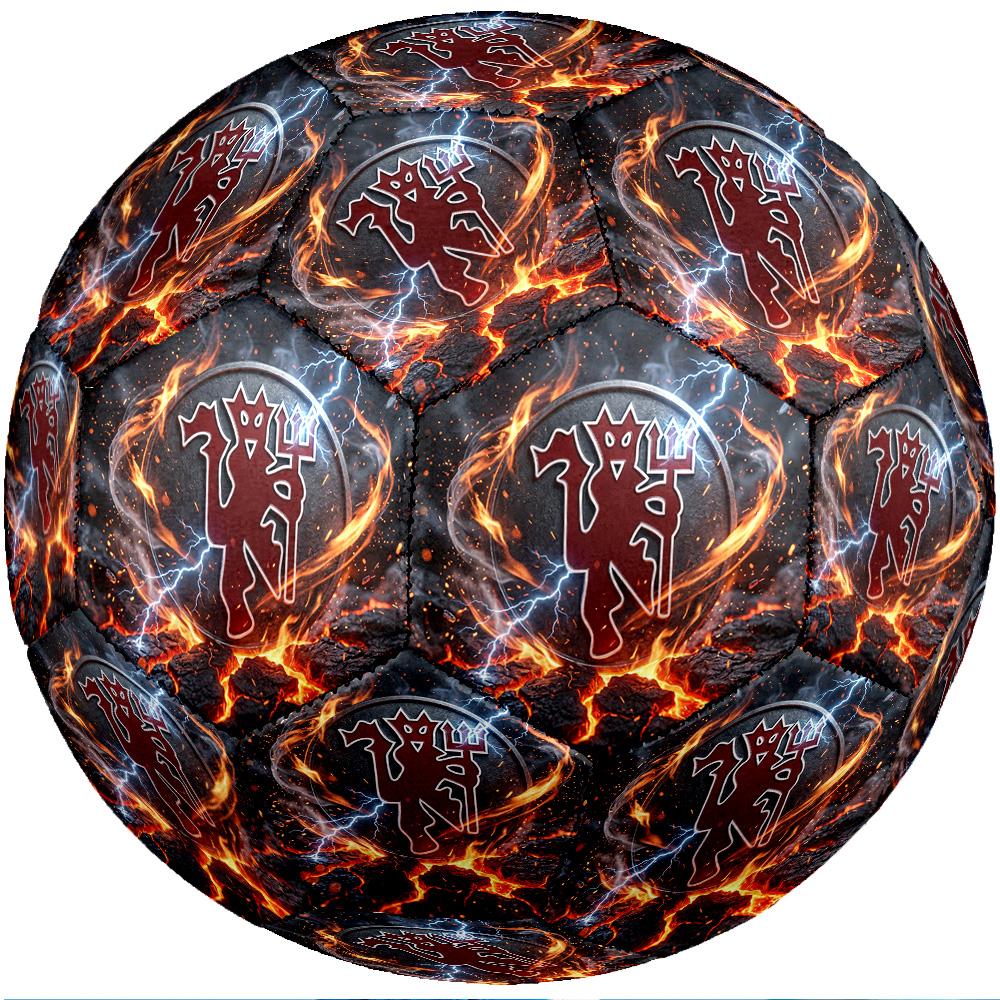 Balón de fútbol temática Manchester United Tamaño 5 Balón de fútbol Tacto Suave Balón de fútbol Profesional para Entrenamiento Deportivo al Aire Libre