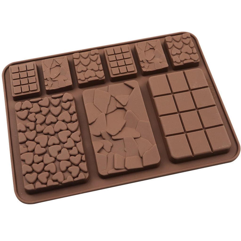 Break-Apart Chocolate Molds, Non-Stick Silicone Protein And Energy Bar Molds