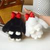 1Pc Bowknot Fashion Children's Toys Cute Pluff Bunny Keychain Lovely Fluffy Rabbit Doll Animal Shape Imitation Mink Fur