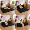 Folding Sofa Bed 180 x 67 x 45 cm Black