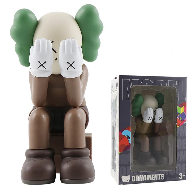 Xx Eye Sammlerstück Trendige Kaws Cosplay Figur für Autodeko und Sammlung braun