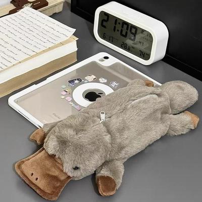 Plush Platypus Pencil Case - Soft, Cute, Decompression Doll for Stationery Storage