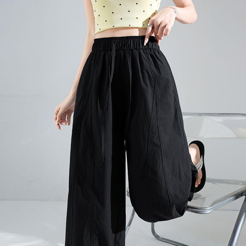 Women's Summer 2026 Lightweight Wide-Leg Lantern Pants
