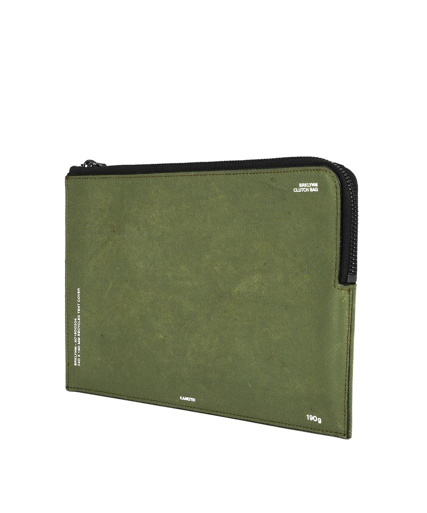 Kaneitei Brooklyn Flat Bag M (Olive Drab) / Upcycled