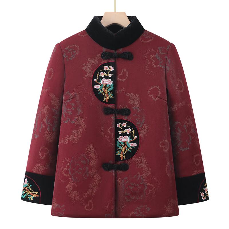 New Chinese Style Padded Winter Coat for Middle-Aged Women