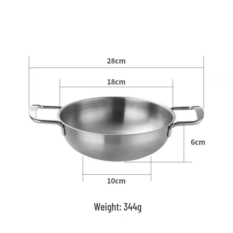 Korean Seafood Hot Pot: Stainless Steel Gold Soup Pot for Gas or Induction Stoves, Ideal for Noodles, Ramen, and Army Stew.