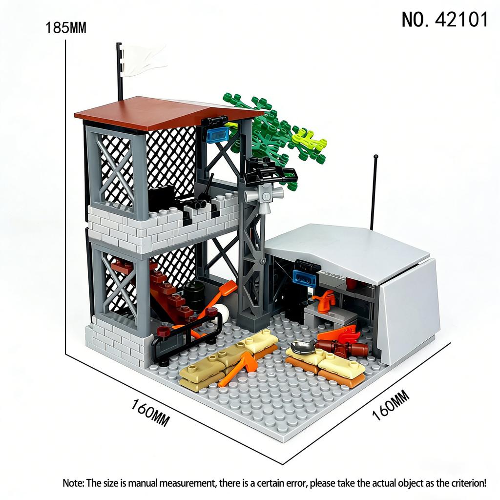 137 STÜCKE MOC Militärserie Wüste Militärische Ausbildungsbasis Szene Baustein Spielzeug