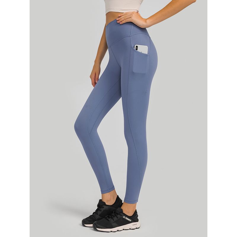 Flat Nude Feel with Pocket Yoga Pants Peach Hip Outwear Professional Running Exercise Workout Pants Female High Waist Hip Lift