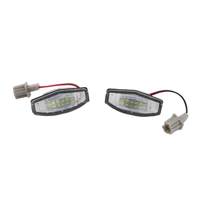 For Acura MDX RL TL TSX ILX for Honda Civic Accord Odyssey 2Pcs DC12V Car LED License Number Plate Light Lamp LED White Light