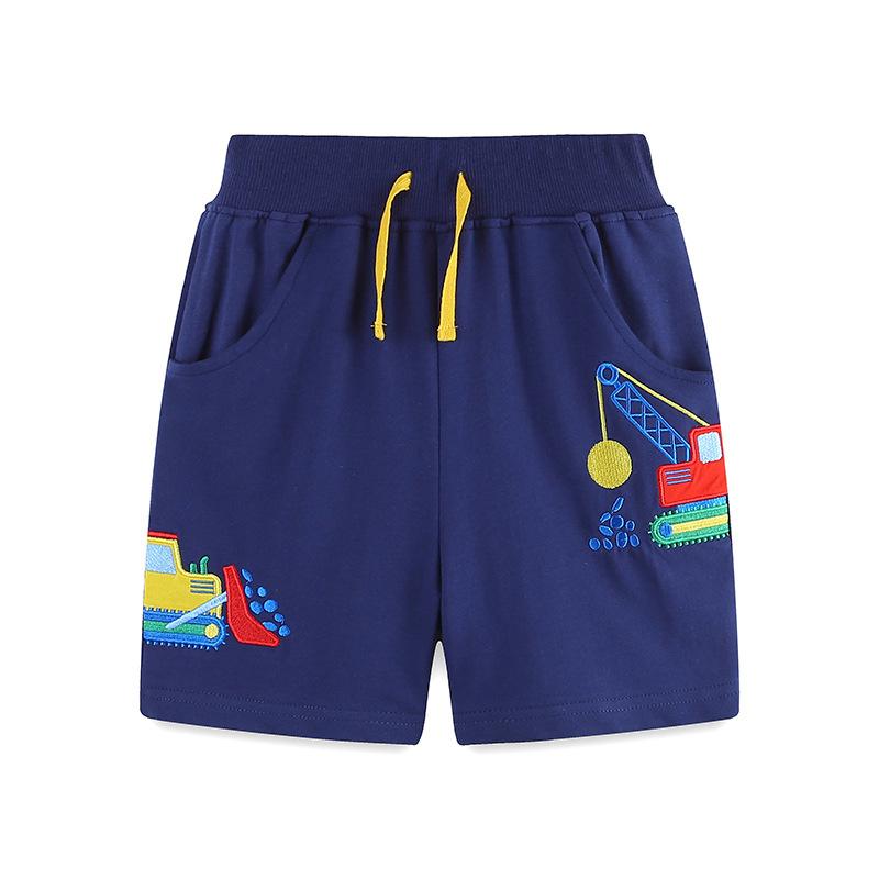 Summer New Arrivals: Boys Embroidered Shorts Casual Fashion Baby Trousers Mid-Length Shorts for Younger Children 7Y(125cm)