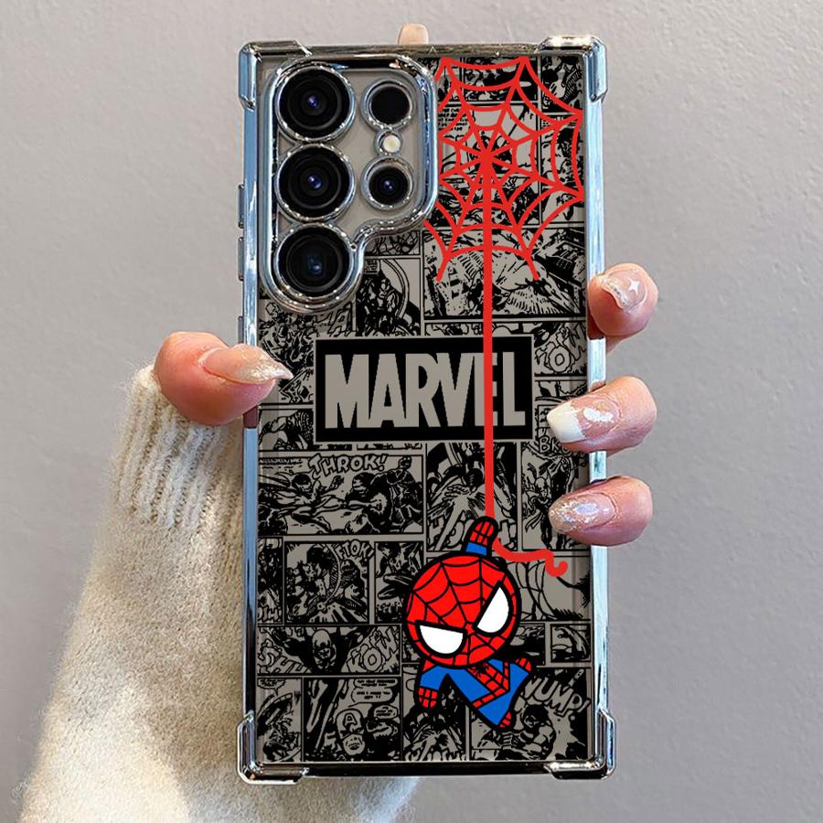 

Мультяшный Человек-паук Marvel Мягкий чехол для телефона Samsung Galaxy S21 S22 FE S25 S23 Ultra S24 S20 Plus Galaxy S24 Ultra